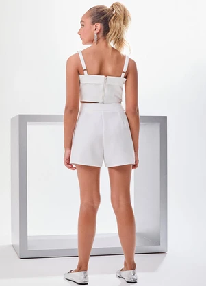 I Am - Cropped Off White com Glitter Off White - I AM