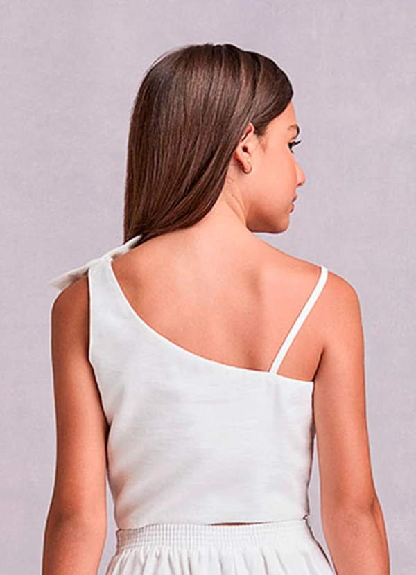 I Am - Cropped Off White com Maxi Laço Off White 2