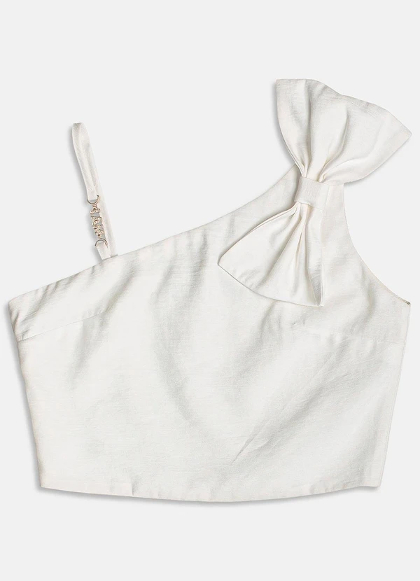 I Am - Cropped Off White com Maxi Laço Off White 3