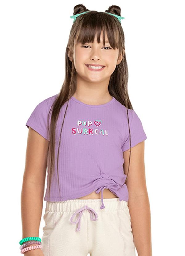 Alenice - Cropped Pop Menina Roxo