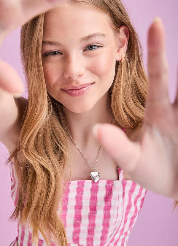 I Am - Cropped Xadrez Rosa 3