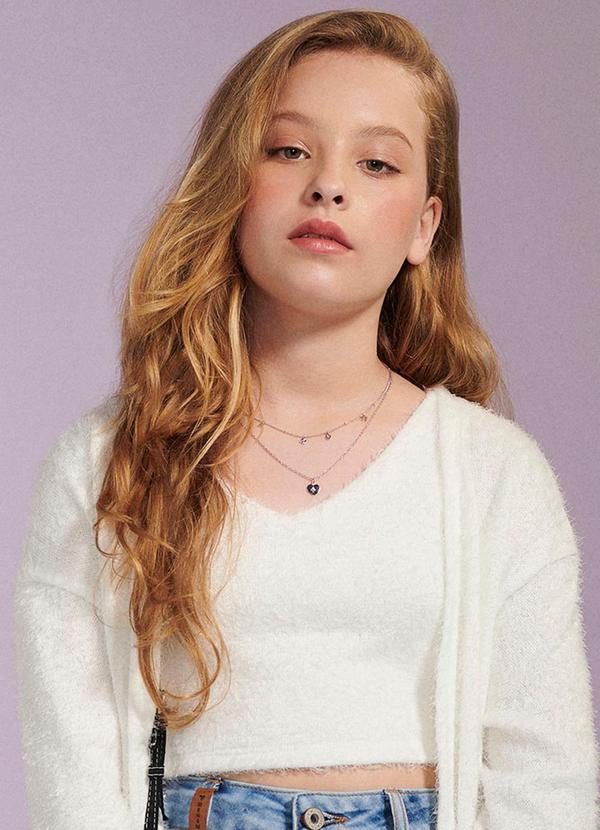 I Am - Regata Cropped de Pelinho Branco