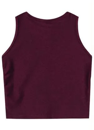 Lilica Ripilica - Regata Cropped Malha Menina Bordô - LILICA RIPILICA