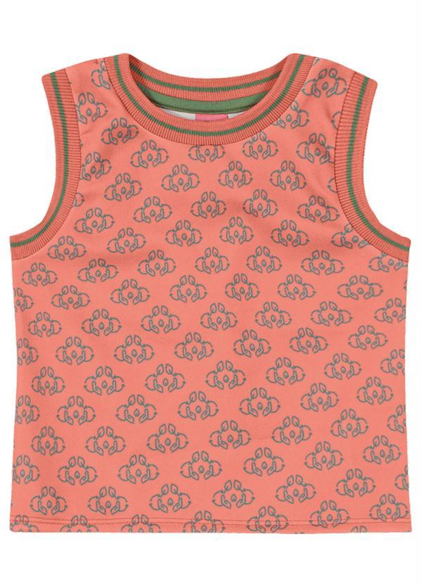 Lilica Ripilica - Regata Cropped Malha Menina Laranja