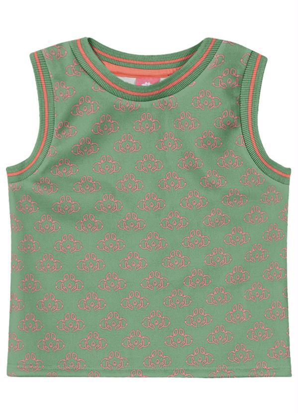 Lilica Ripilica - Regata Cropped Malha Menina Verde