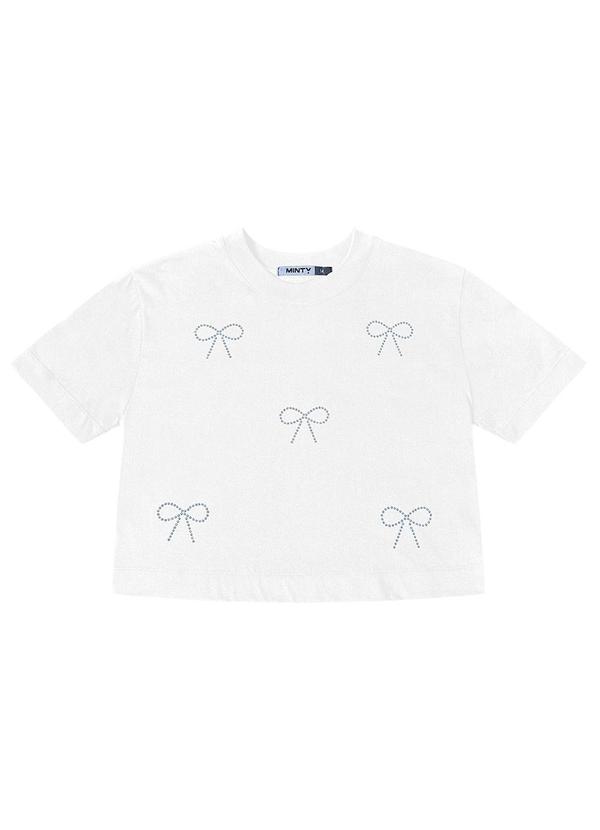 Minty - T- Shirt Feminina Meia Malha Branco