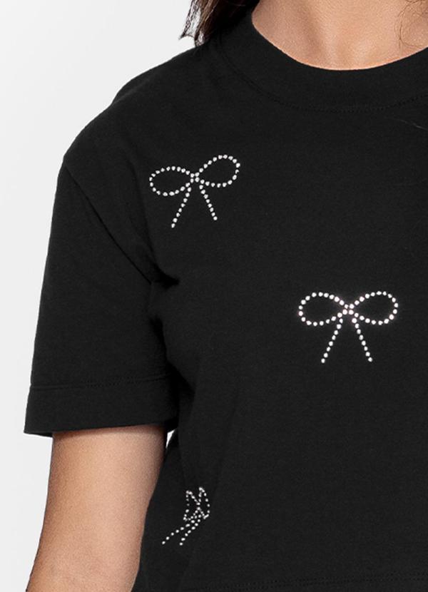 Minty - T- Shirt Feminina Meia Malha Preto 2