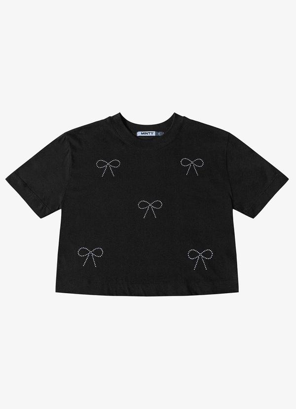 Minty - T- Shirt Feminina Meia Malha Preto 3