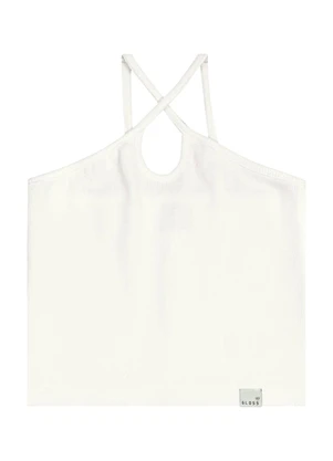 Gloss - Top Básico com Alças em Ribana Juvenil Bege - GLOSS