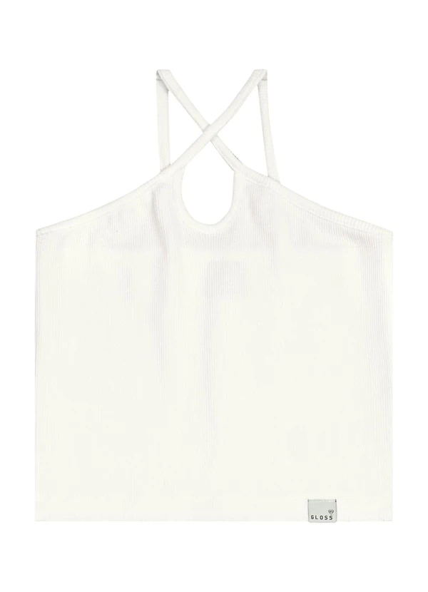 Gloss - Top Básico com Alças em Ribana Juvenil Bege
