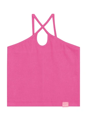 Gloss - Top Básico com Alças em Ribana Juvenil Rosa - GLOSS