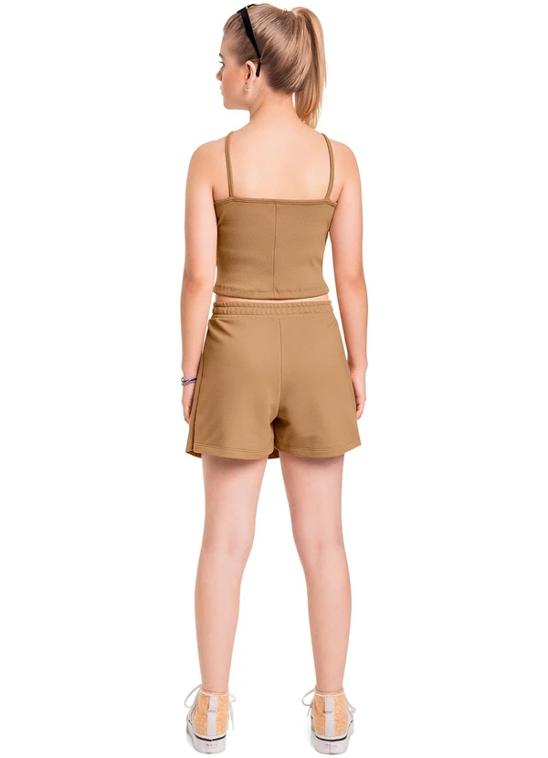 Gloss - Top Básico com Alças Juvenil Marrom 4