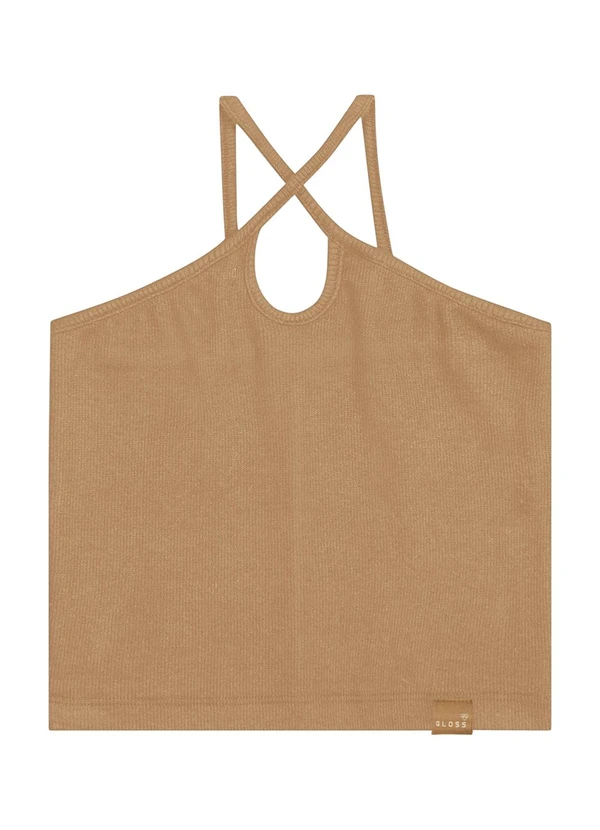 Gloss - Top Básico com Alças Juvenil Marrom 5