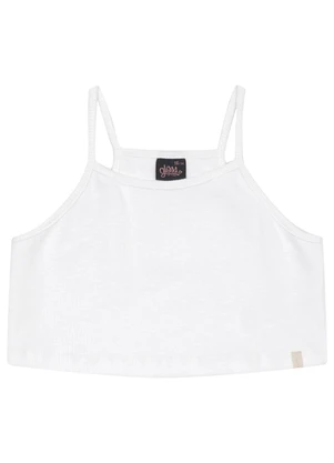 Top Básico em Ribana para Menina Gloss Branco - GLOSS