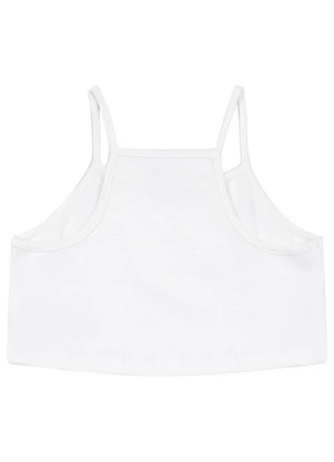 Top Básico em Ribana para Menina Gloss Branco - GLOSS