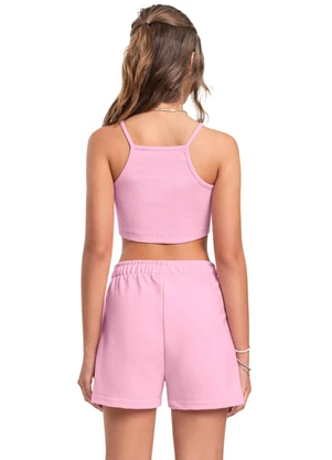 Top Básico em Ribana para Menina Gloss Rosa - GLOSS