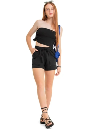 Gloss - Top Básico Juvenil Preto - GLOSS