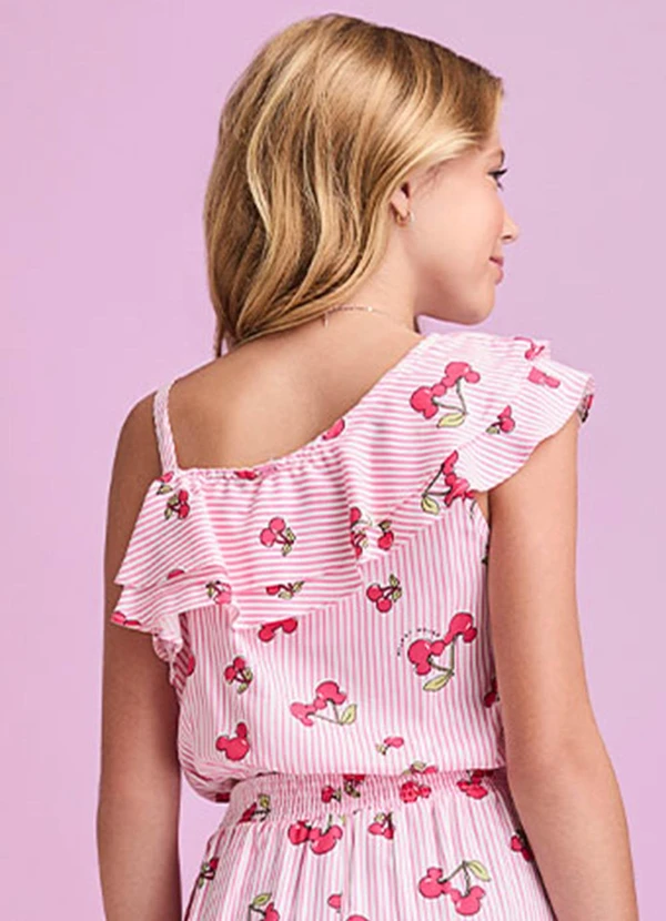 I Am - Top com Estampa do Mickey com Cereja Rosa 2