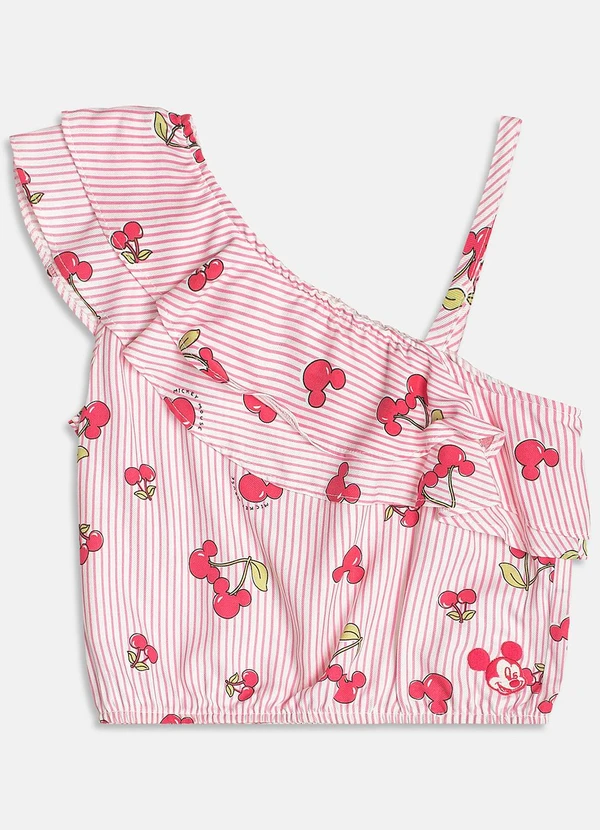 I Am - Top com Estampa do Mickey com Cereja Rosa 4