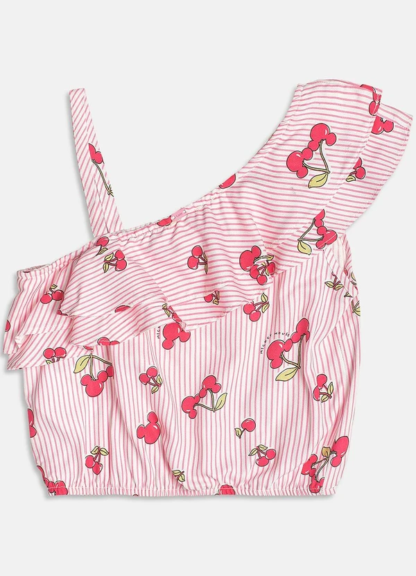 I Am - Top com Estampa do Mickey com Cereja Rosa 5