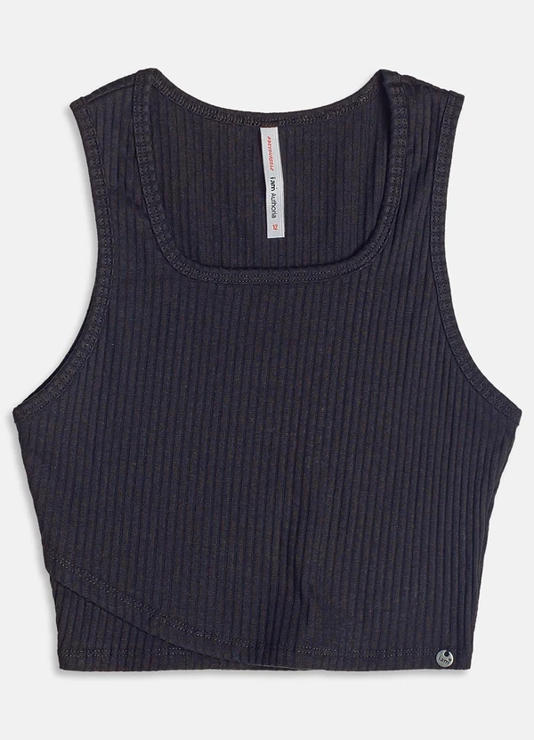 I Am - Top com Transpasse Preto