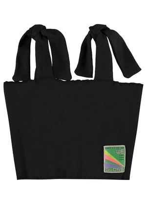 Gloss - Top Cropped Básico Juvenil em Ribana Preto - GLOSS