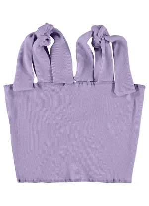 Gloss - Top Cropped Básico Juvenil em Ribana Roxo - GLOSS