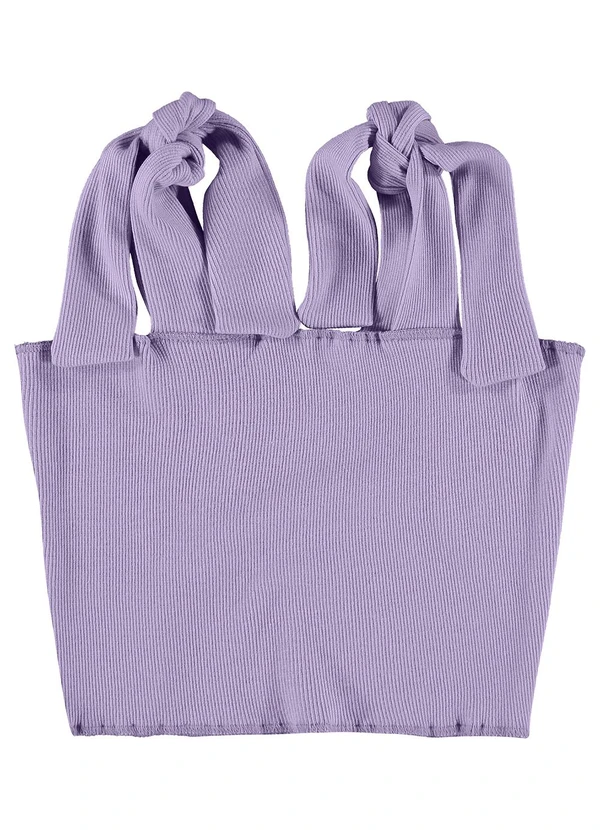Gloss - Top Cropped Básico Juvenil em Ribana Roxo 2