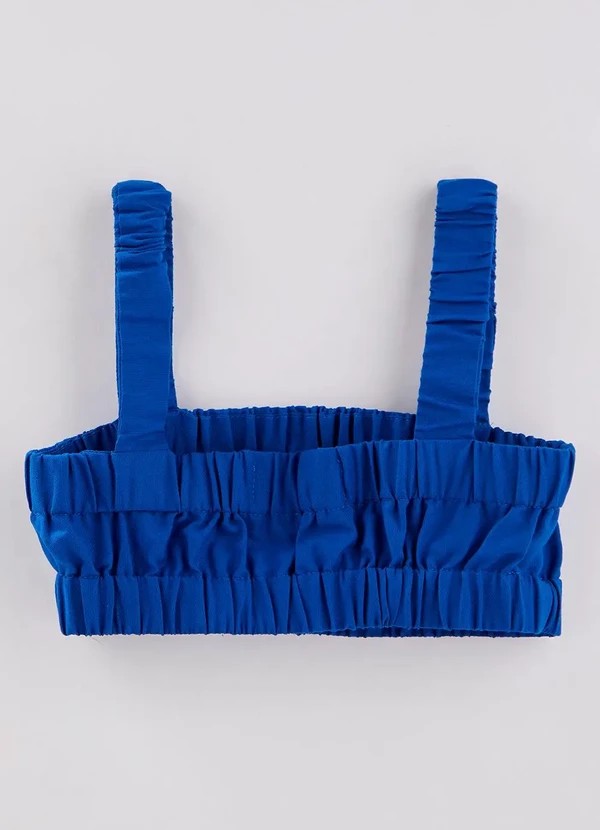 Fábula - Top Cropped com Elástico Azul 3