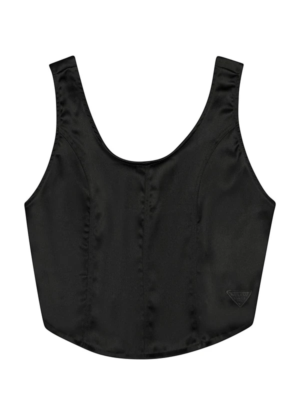 Gloss - Top Cropped em Alfaiataria Juvenil Preto 5