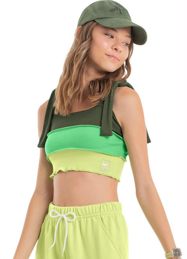 Gloss - Top Cropped Infantil 3 Marias Verde