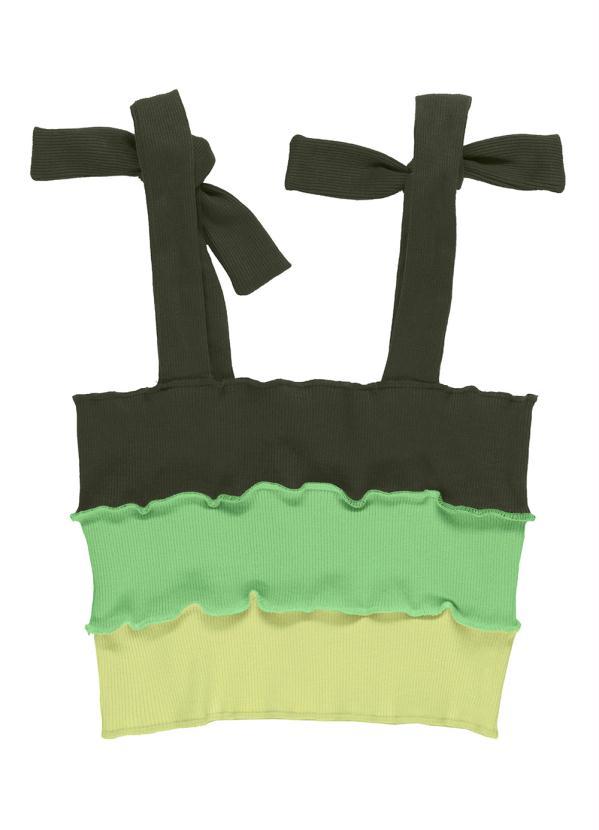 Gloss - Top Cropped Infantil 3 Marias Verde 4