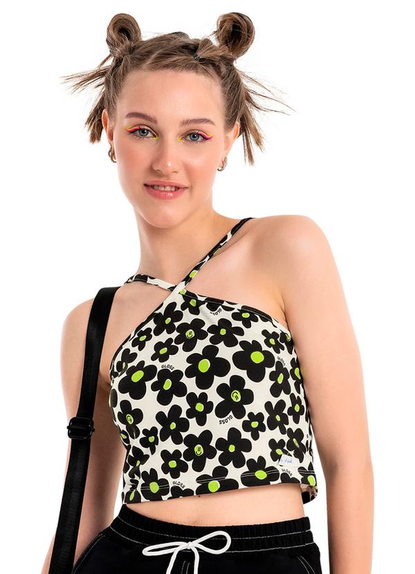 Gloss - Top Cropped Juvenil em Cotton Bege