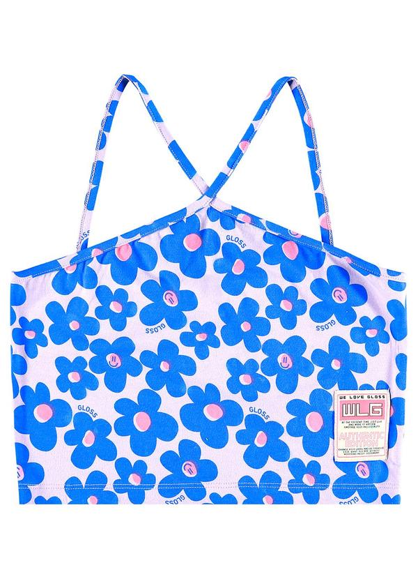 Gloss - Top Cropped Juvenil em Cotton Roxo