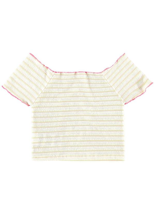 Gloss - Top Cropped Juvenil em Malha Lastex Bege 5
