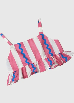 Fábula - Top Cropped Sianinha Rosa - FÁBULA