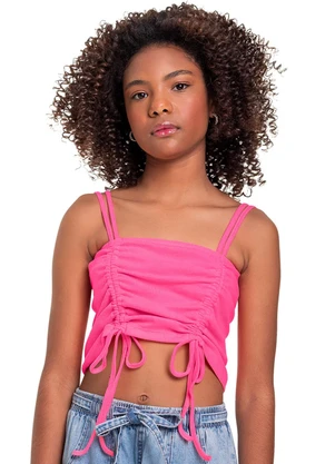 Gloss - Top de Alcinha em Ribana Juvenil Rosa - GLOSS