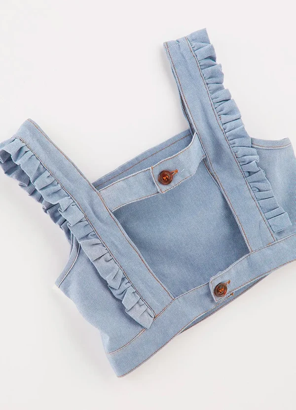 Fábula - Top de Sarja com Babadinhos Azul 2