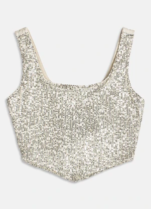 I Am - Top de Sarja com Paetê Dourado - I AM