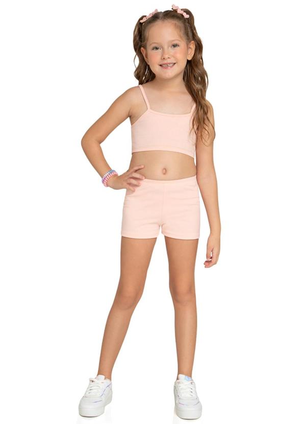 Marlan - Top Infantil em Cotton Penteado Rosa 2