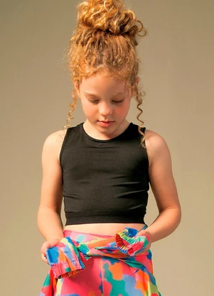Bugbee - Top Infantil em Suplex Preto - BUGBEE
