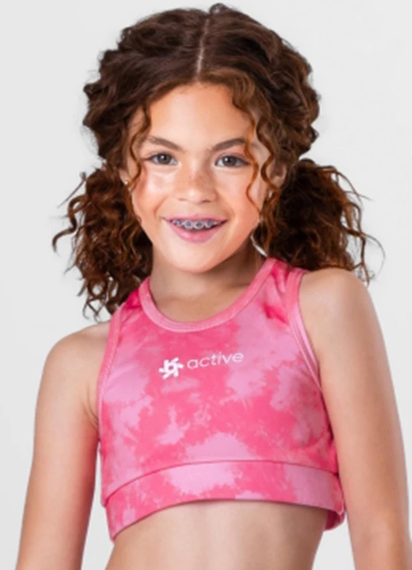 Brandili - Top Infantil Menina Active Rosa