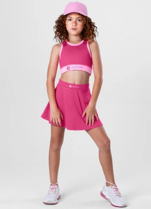 Brandili - Top Infantil Menina Active  Rosa - BRANDILI