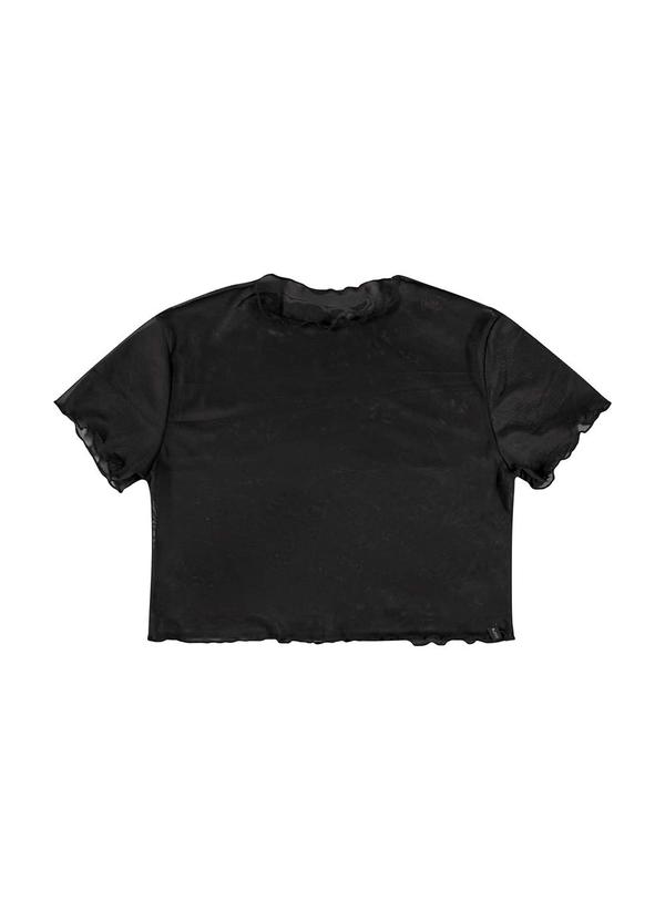 Gloss - Top Juvenil com Sobreposição Preto 5