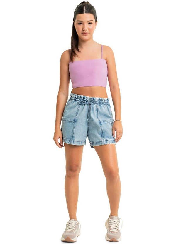 Gloss - Top Juvenil com Sobreposição Roxo 3