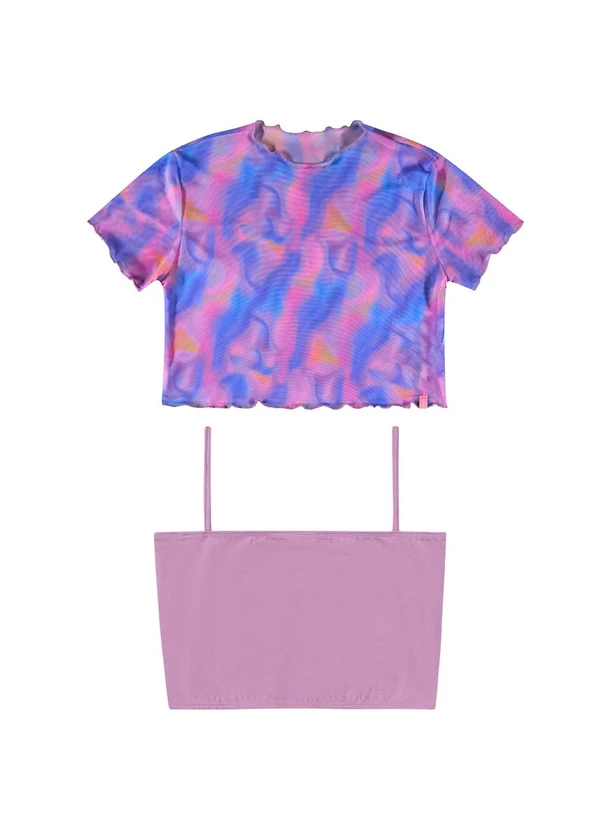 Gloss - Top Juvenil com Sobreposição Roxo 4