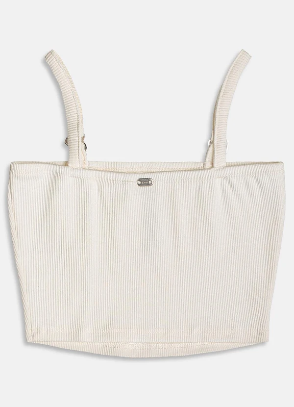 I Am - Top Off White com Argola de Coração Off White 2