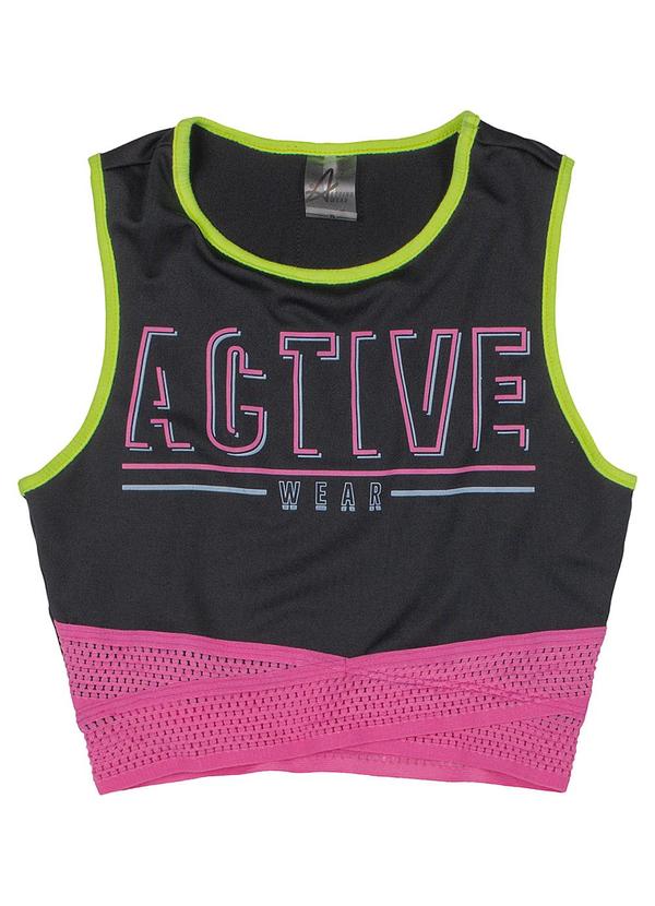 I Am - Top Teen Tela Rosa Preto 4