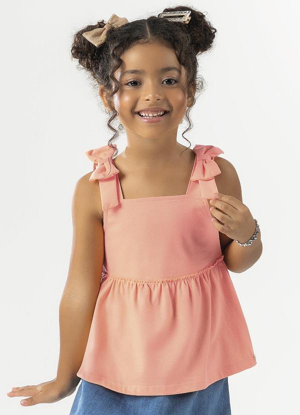 Cativa Kids - Blusa Comfort com Laços Laranja