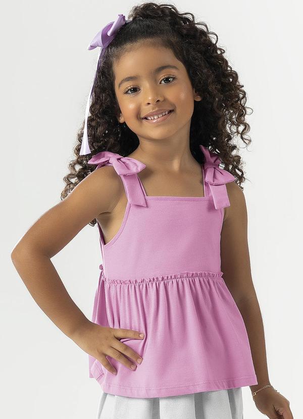 Cativa Kids - Blusa Comfort com Laços Roxo